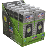 SEALEY Rechargeable Torch With Wireless Speaker 10W Cob Led - Display Box Of 10 | LED50WSDB | GSF Car Parts