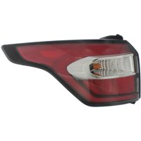 Rear Lamp - Led Type - Rear Left Hand - Single - Red With Clear Indicator - Outer (wing); Including C Shaped Led Light Bar; Incl. Led Wy21w Bulbs & Bulb Holder TRUPART Fits: FORD KUGA