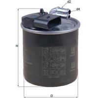 MAHLE Mercedes-Benz V-Class Fuel Filter - In-Line | KL914 | GSF Car Parts