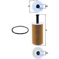MAHLE Peugeot 206 Oil Filter - Insert | OX193D | GSF Car Parts