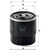 MANN Hyundai I20 Active Oil Filter | W7023 | GSF Car Parts