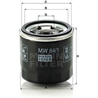 MANN Oil Filter - Screw On | MW64/1 | GSF Car Parts