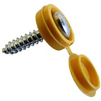 100 X Yellow Number Plate Screw & Cap JRP Fits: FORD MONDEO