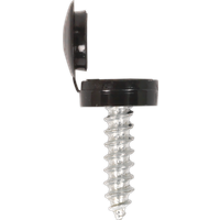 SEALEY Numberplate Screw & Flip Cap 4.2 X 19mm Black Pack Of 50 | NPBK50 | GSF Car Parts