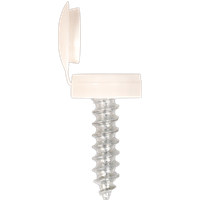 SEALEY Numberplate Screw With Flip Cap 4.2 X 19mm White Pack Of 50 | NPW50 | GSF Car Parts