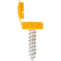 SEALEY Numberplate Screw With Flip Cap 4.2 X 19mm Yellow Pack Of 50 | NPY50 | GSF Car Parts