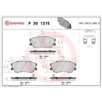 Front Brake Pad Set Brembo Fits KIA SOUL III Cargo (SK3) E-SOUL