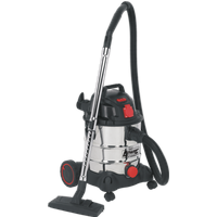 SEALEY Vacuum Cleaner Industrial 20L 1400W/230V Stainless Drum Auto Start | PC200SDAUTO | GSF Car Parts