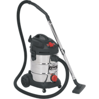 SEALEY Vacuum Cleaner Industrial 30L 1400W/230V Stainless Drum Auto Start | PC300SDAUTO | GSF Car Parts