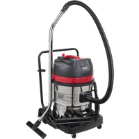 SEALEY Vacuum Cleaner Wet & Dry 60L Stainless Steel Drum 2400W/230V | PC460 | GSF Car Parts