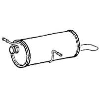 Rear Box/silencer A2a Fits: CITROEN C4