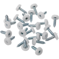 SEALEY Numberplate Screw Plastic Enclosed Head 4.8 X 18mm White Pack Of 50 | PTNP1 | GSF Car Parts