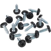 SEALEY Numberplate Screw Plastic Enclosed Head 4.8 X 18mm Black Pack Of 50 | PTNP3 | GSF Car Parts