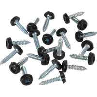 SEALEY Numberplate Screw Plastic Enclosed Head 4.8 X 24mm Black Pack Of 50 | PTNP7 | GSF Car Parts