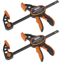 SEALEY Quick Bar Clamp 150mm - 2Pc Set | QBC1502 | GSF Car Parts