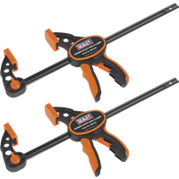 SEALEY Quick Bar Clamp 300mm - 2Pc Set | QBC3002 | GSF Car Parts
