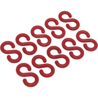 SEALEY Plastic Chain S-Hook Pack Of 10 | RSH10 | GSF Car Parts