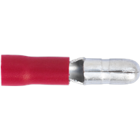 SEALEY Bullet Terminal Ø4mm Male Red Pack Of 100 | RT11 | GSF Car Parts