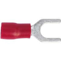 SEALEY Easy-Entry Fork Terminal Ø5.3mm (2Ba) Red Pack Of 100 | RT14 | GSF Car Parts