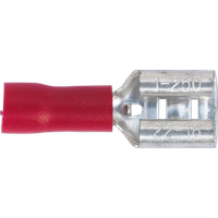 SEALEY Push-On Terminal 6.3mm Female Red Pack Of 100 | RT21 | GSF Car Parts