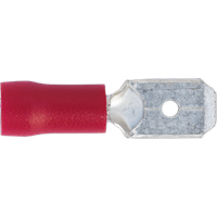 SEALEY Push-On Terminal 6.3mm Male Red Pack Of 100 | RT22 | GSF Car Parts