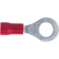 SEALEY Easy-Entry Ring Terminal Ø6.4mm (1/4") Red Pack Of 100 | RT26 | GSF Car Parts