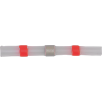 SEALEY Heat Shrink Butt Connector Solder Terminal 22-18 Awg Red Pack Of 25 | RTSSB25 | GSF Car Parts