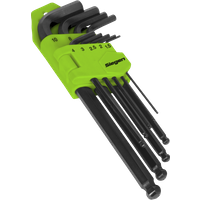 SEALEY Ball-End Hex Key Set 9Pc Long Metric | S01093 | GSF Car Parts