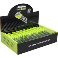 SEALEY Long Trx-Star* Key Set 9Pc - Display Box Of 10 | S01264 | GSF Car Parts