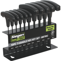 SEALEY Hex Key Set 10Pc T-Handle - Metric | S0466 | GSF Car Parts