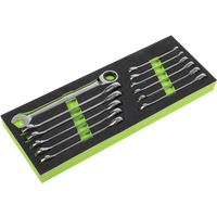 SEALEY Ratchet Combination Spanner Set 12Pc Metric | S0634 | GSF Car Parts
