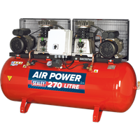 SEALEY Air Compressor 270L Belt Drive 2 X 3Hp With Cast Cylinders | SAC2276B | GSF Car Parts