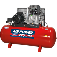 SEALEY Air Compressor 270L Belt Drive 7.5Hp 3Ph 2-Stage With Cast Cylinders | SAC52775B | GSF Car Parts