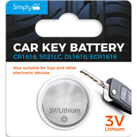 Coin Cell Battery Cr1616 - Lithium 3v JRP Fits: FORD MONDEO