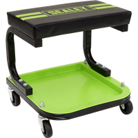 SEALEY Mechanic's Utility Seat Deluxe - Hi-Vis Green | SCR9HV | GSF Car Parts
