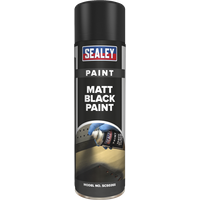 SEALEY Black Matt Paint 500Ml Pack Of 6 | SCS026 | GSF Car Parts