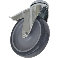 SEALEY Castor Wheel Bolt Hole Swivel With Total Lock Ø100mm | SCW2100SBL | GSF Car Parts