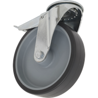 SEALEY Medium-Duty Thermoplastic Bolt Hole Castor Wheel With Total Lock Ø100mm - Trade | SCW2100SBLEM | GSF Car Parts