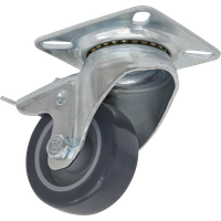 SEALEY Castor Wheel Swivel Plate With Total Lock Ø50mm | SCW250SPL | GSF Car Parts