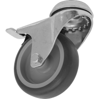 SEALEY Medium-Duty Thermoplastic Bolt Hole Castor Wheel With Total Lock Ø75mm - Trade | SCW275SBLEM | GSF Car Parts
