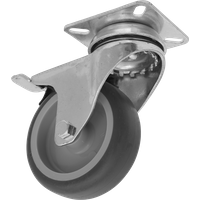 SEALEY Medium-Duty Thermoplastic Swivel Castor Wheel With Total Lock Ø75mm - Trade | SCW275SPLEM | GSF Car Parts