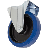 SEALEY Heavy-Duty Blue Elastic Rubber Fixed Castor Wheel Ø160mm - Trade | SCW3160FPEM | GSF Car Parts
