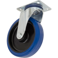 SEALEY Heavy-Duty Blue Elastic Rubber Swivel Castor Wheel Ø200mm - Trade | SCW3200SPEM | GSF Car Parts