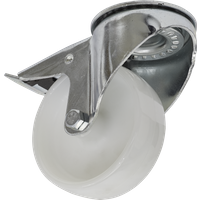 SEALEY Castor Wheel Bolt Hole Swivel With Total Lock Ø100mm | SCW4100SBL | GSF Car Parts