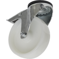 SEALEY Castor Wheel Bolt Hole Swivel With Total Lock Ø125mm | SCW4125SBL | GSF Car Parts