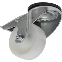 SEALEY Castor Wheel Bolt Hole Swivel With Total Lock Ø80mm | SCW480SBL | GSF Car Parts