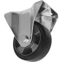 SEALEY Heavy-Duty Rubber Fixed Plate Castor Wheel Ø125mm - Trade | SCW5125FPEM | GSF Car Parts