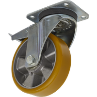 SEALEY Castor Wheel Swivel Plate With Total Lock Ø160mm | SCW5160SPL | GSF Car Parts