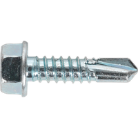 SEALEY Self-Drilling Screw 6.3 X 25mm Hex Head Zinc Pack Of 100 | SDHX6325 | GSF Car Parts