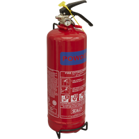 SEALEY Fire Extinguisher 2Kg Dry Powder | SDPE02 | GSF Car Parts